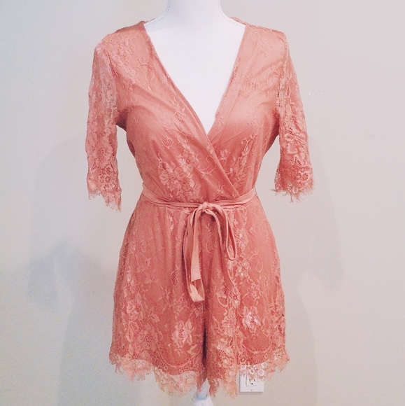 Charlotte Russe Pants - Rose Lace Romper